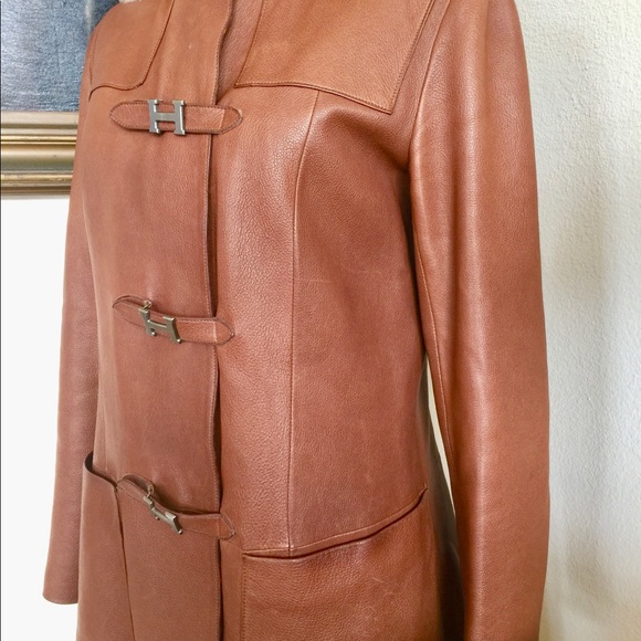 SOLD in my other stor Hermes Brwn Constance Coat 6 - Picture 3 of 8